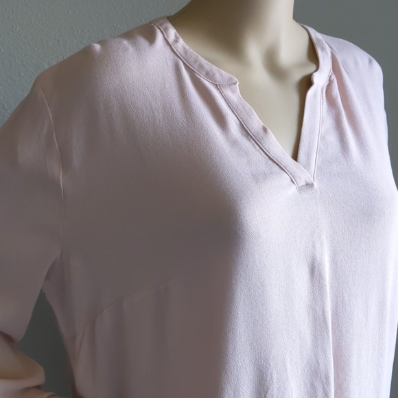 LIZ CLAIBORNE STUDIO PINK V NECK TOP SIZE LARGE - Picture 13 of 15